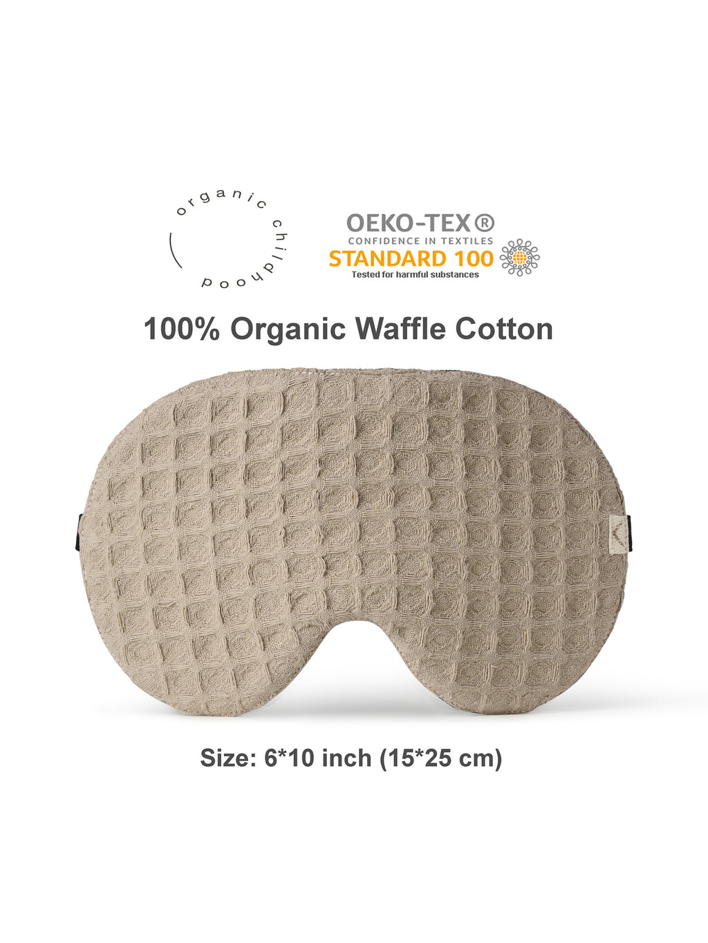 Brown Waffle Sleep Mask