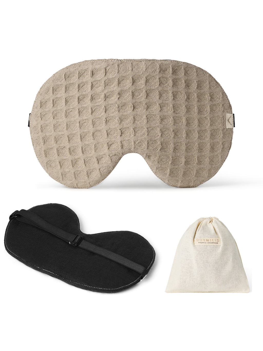 Brown Waffle Sleep Mask