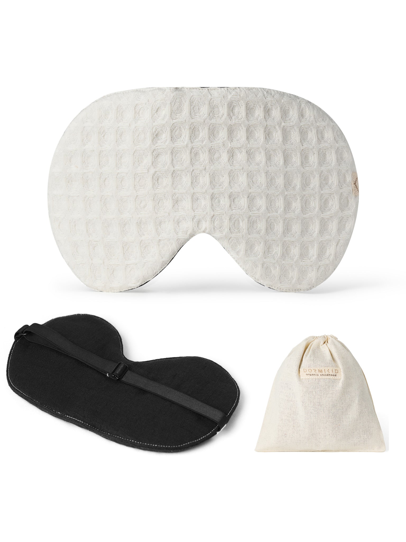 Ivory Waffle Sleep Mask